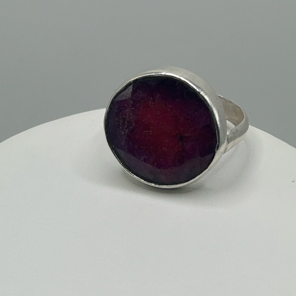 Silver Ruby Ring - image 1